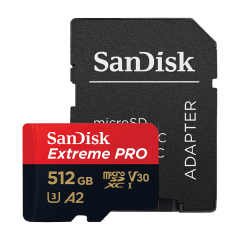 SanDisk Extreme PRO 512GB microSDXC UHS-I U3 V30 A2 Hafıza Kartı