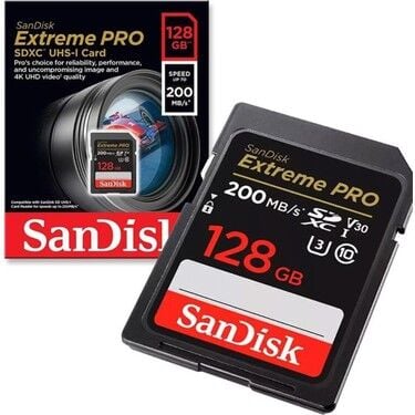 SanDisk Extreme PRO 128GB SD Kart UHS-I U3 V30