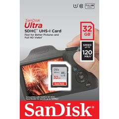 SanDisk Ultra 32GB SDHC UHS-I 120MB/s Hafıza Kartı