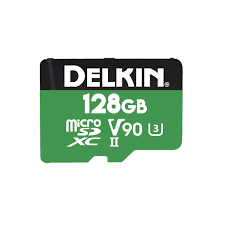 Delkin Power 128GB V90 microSD Hafıza Kartı (UHS-II)