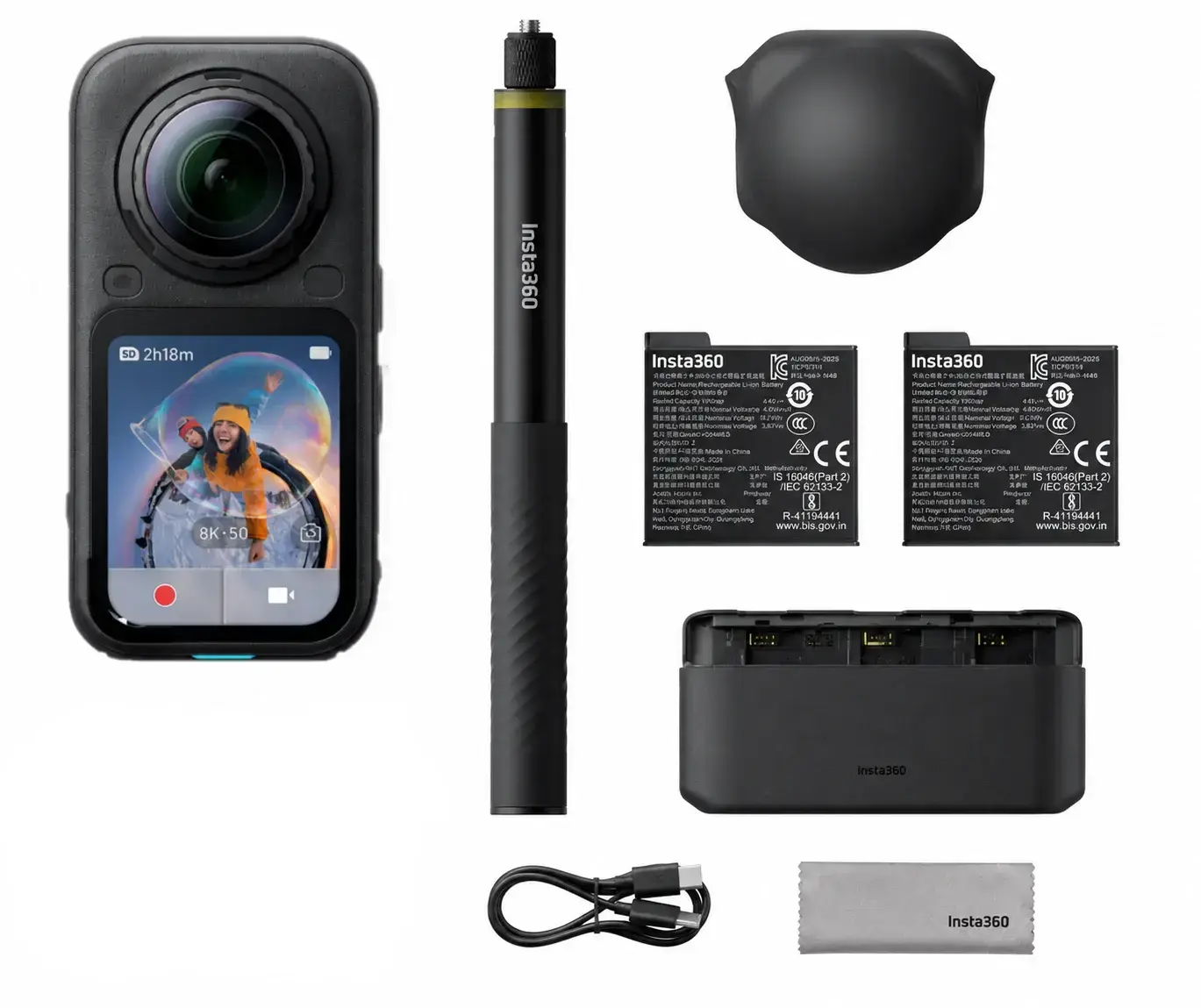 Insta360 X6 Essentials Bundle (8K 360° Aksiyon Kamera Seti)