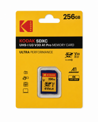 Kodak 256GB SD Kart (SDXC UHS-I U3 V30 A1 Pro)