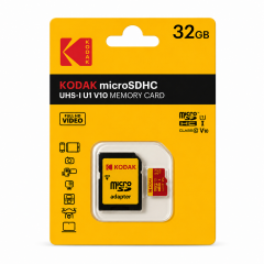 Kodak 32GB microSD Kart (microSDHC UHS-I U1 V10) (Kırmızı)
